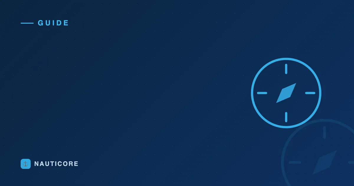 Compass motif on a navy background — choosing boat club management software