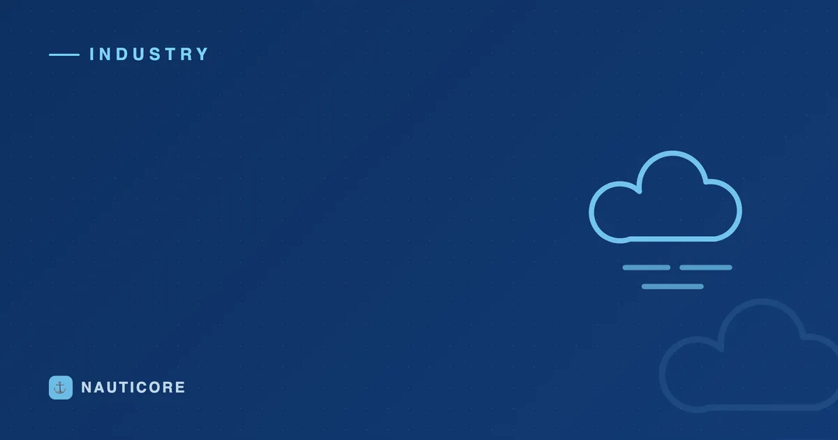 Cloud and wind motif on a deep blue background — planning boating around British weather