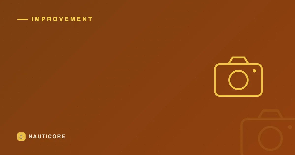 Camera and wave motif on an amber background — consent-first member photos