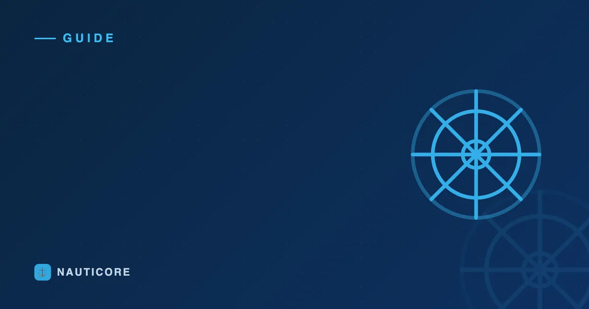 Ship's wheel motif on a navy background — a guide to boat club booking rules