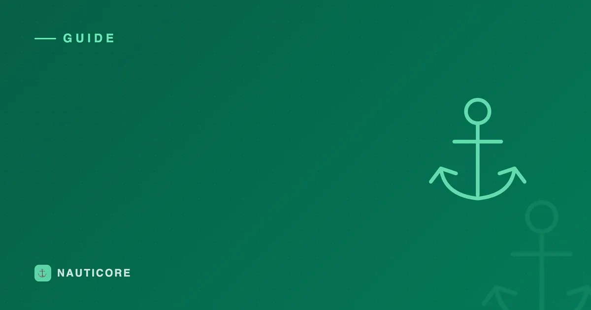 Anchor motif on a sea-green background — launching a community boat club