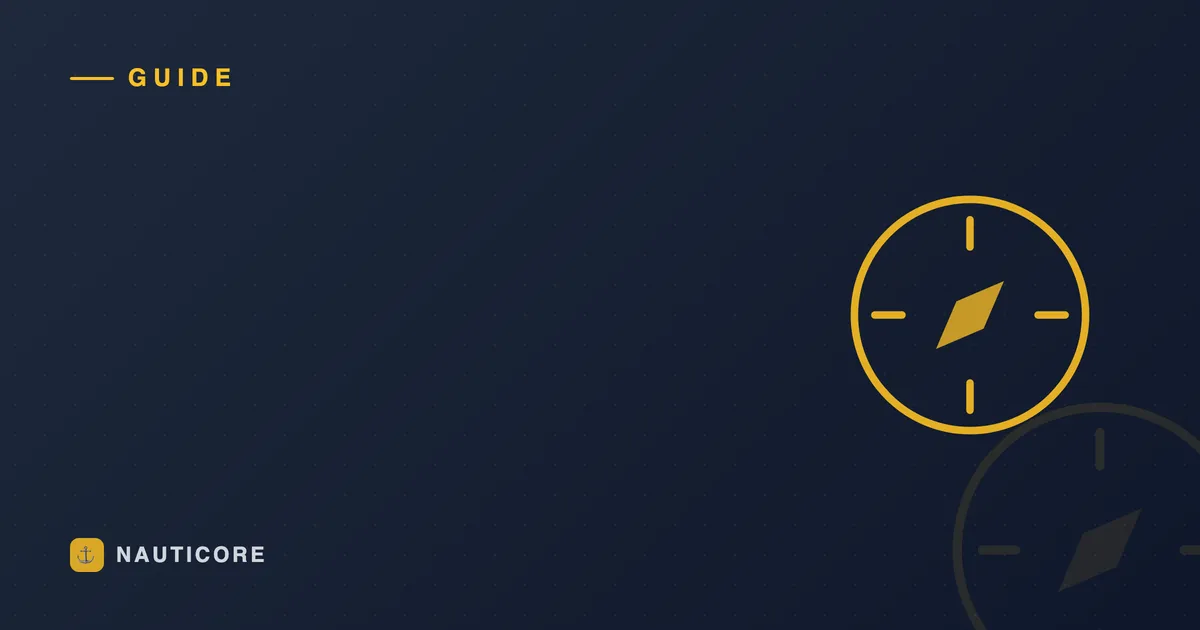 Compass motif on a storm-grey background — winter planning for boat clubs
